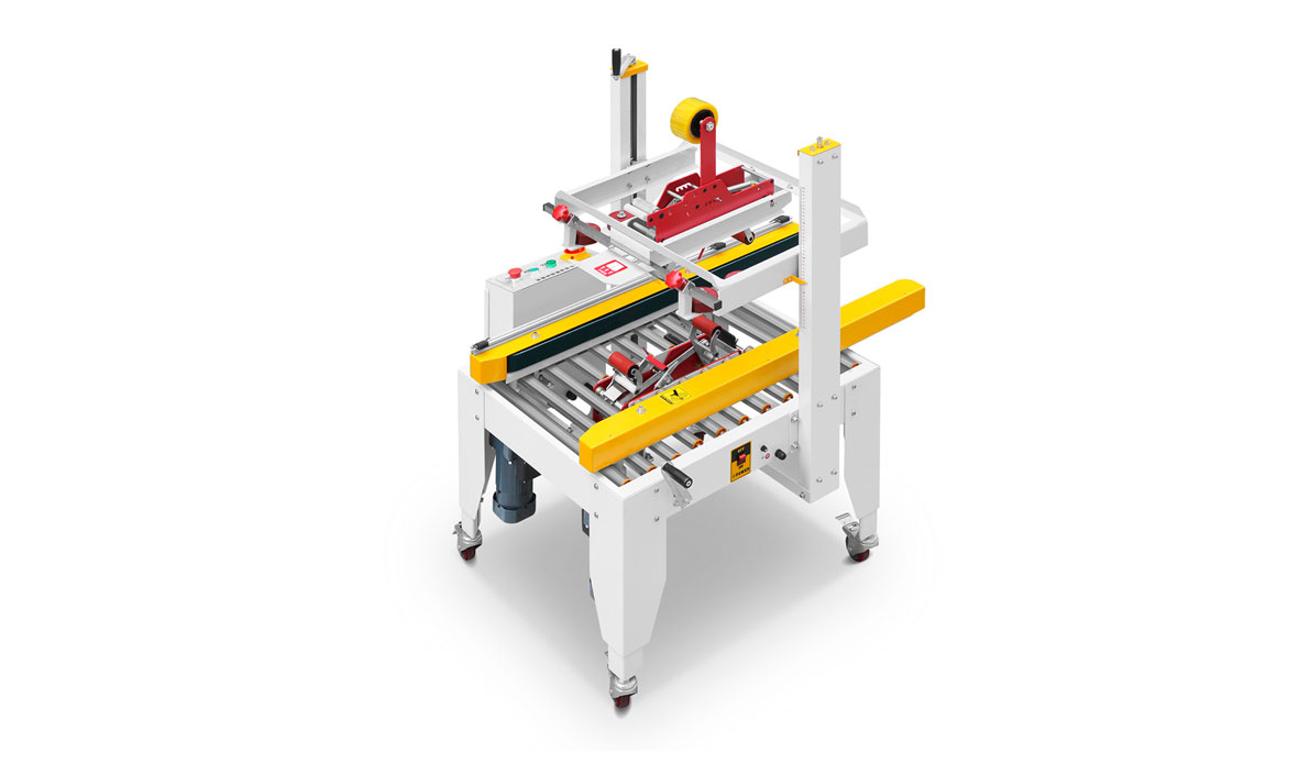 JS-FXZ500B 左右(you)驅動配聯線(xian)手動自動折(she)蓋膠帶封箱(xiāng)機